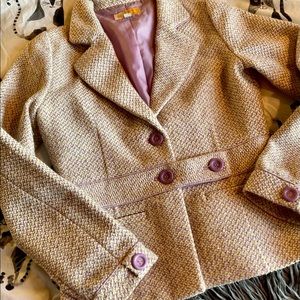 Tulle Anthropologie Blazer Size Small Wool Blend